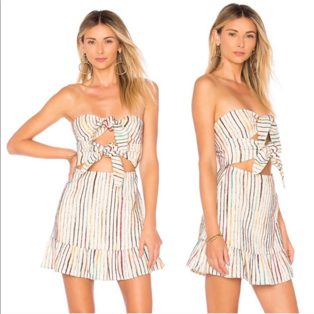 TULAROSA STRIPED MINI DRESS